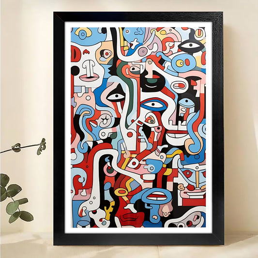 W214  Natural Wood Canvas – High-Quality Abstract Art | Perfect for Living Room & Office